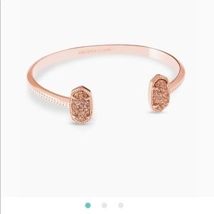 Elton Rose Gold Cuff Bracelet in Rose Gold Drusy